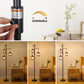 YANSUN 65in Dimmable Farmhouse Floor Lamp 3-Light Industrial Standing Lamp with Wood Accents Metal Cage Shades for Living Room Bedroom