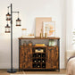 YANSUN 65in Dimmable Farmhouse Floor Lamp 3-Light Industrial Standing Lamp with Wood Accents Metal Cage Shades for Living Room Bedroom