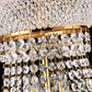 YANSUN 18in. Gold Crystal Chandelier 9-Light French Empire LED Bulbs 3000K Warm Light for Dining Room Bedroom Entryway