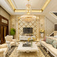 YANSUN Elegant 24" French Empire Crystal Chandelier, 12 E12 LED Bulbs, Gold Finish, Cascading Crystals, 3000K Warm White