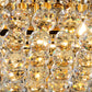 YANSUN Elegant French Empire Chandelier, 28" Gold Finish with 15 E12 LED Bulbs, 2700K-3000K Warm White Light, Crystal Cascading Design