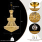 YANSUN 42 in. Gold 3-Tier Crystal Chandelier 61 in. Height Empire Ceiling Light 36-Light E12 LED 3000K Warm White K9 Crystal Luxury Pendant Fixture for Living Room Staircase Foyer Hotel