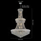 YANSUN 32" French Empire Crystal Chandelier, 27-Light Chrome Ceiling Light, 3000K LED Included, Adjustable Height, Luxury Fixture