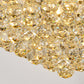 YANSUN 32" French Empire Crystal Chandelier, 27-Light Chrome Ceiling Light, 3000K LED Included, Adjustable Height, Luxury Fixture