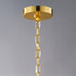 YANSUN 48in. Gold Tiered Crystal Tube Chandelier 45-Light E12 580 Crystal Rods Adjustable 79in. Chain LED Bulbs Included