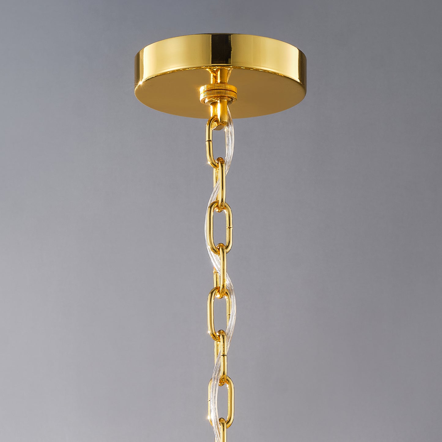 YANSUN 48in. Gold Tiered Crystal Tube Chandelier 45-Light E12 580 Crystal Rods Adjustable 79in. Chain LED Bulbs Included