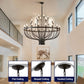 YANSUN Industrial Black Chandelier Rustic Vintage 33-Light Candle Style E12 Pendant for Dining Room Kitchen Island Living Room