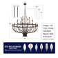 YANSUN Industrial Black Chandelier Rustic Vintage 33-Light Candle Style E12 Pendant for Dining Room Kitchen Island Living Room