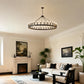 YANSUN 53" Farmhouse Wagon Wheel Chandelier, 30-Light Matte Black Ceiling Light, Adjustable Height 69", E12 Bulbs, Dining Room Fixture