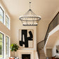 YANSUN 59.06in. Matte Black Wagon Wheel Chandelier 54-Light E12 Extra Large Farmhouse Industrial Light (No Bulbs)