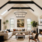 YANSUN 59.06in. Matte Black Wagon Wheel Chandelier 54-Light E12 Extra Large Farmhouse Industrial Light (No Bulbs)