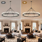 YANSUN 64in. Black Extra Large Wagon Wheel Chandelier 42-Light E26 Farmhouse Industrial Pendant for High Ceiling Dining Room Living Room