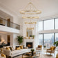 YANSUN Large 70.87" Farmhouse Wagon Wheel Chandelier, 60 Lights, Gold Finish, Adjustable Height, E12 Bulbs, Ideal for Dining Rooms & Living Spaces