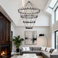 YANSUN 70.87in. 4-Tier Black Wagon Wheel Chandelier 60-Light E12 Farmhouse Industrial 4-Story Light for High Ceiling Living Dining Room Foyer