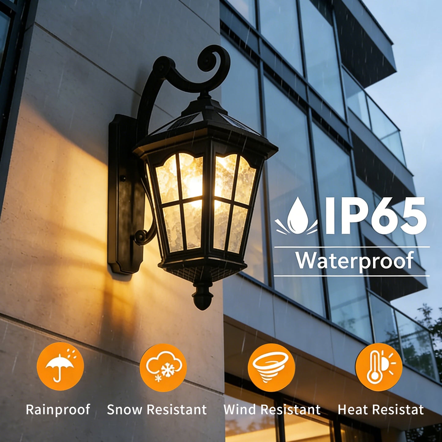 YANSUN Outdoor Wall Light IP65 Waterproof Aluminum LED Sconce 3000K-6000K Adjustable CCT Exterior Wall Lamp for Patio Porch Garden Gate Corridor