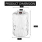 YANSUN 3-Pack Glass Cylinder Lamp Shades, Transparent Water Ripple Design, Non-Integrated Bulb, Compatible with Standard Light Fixtures