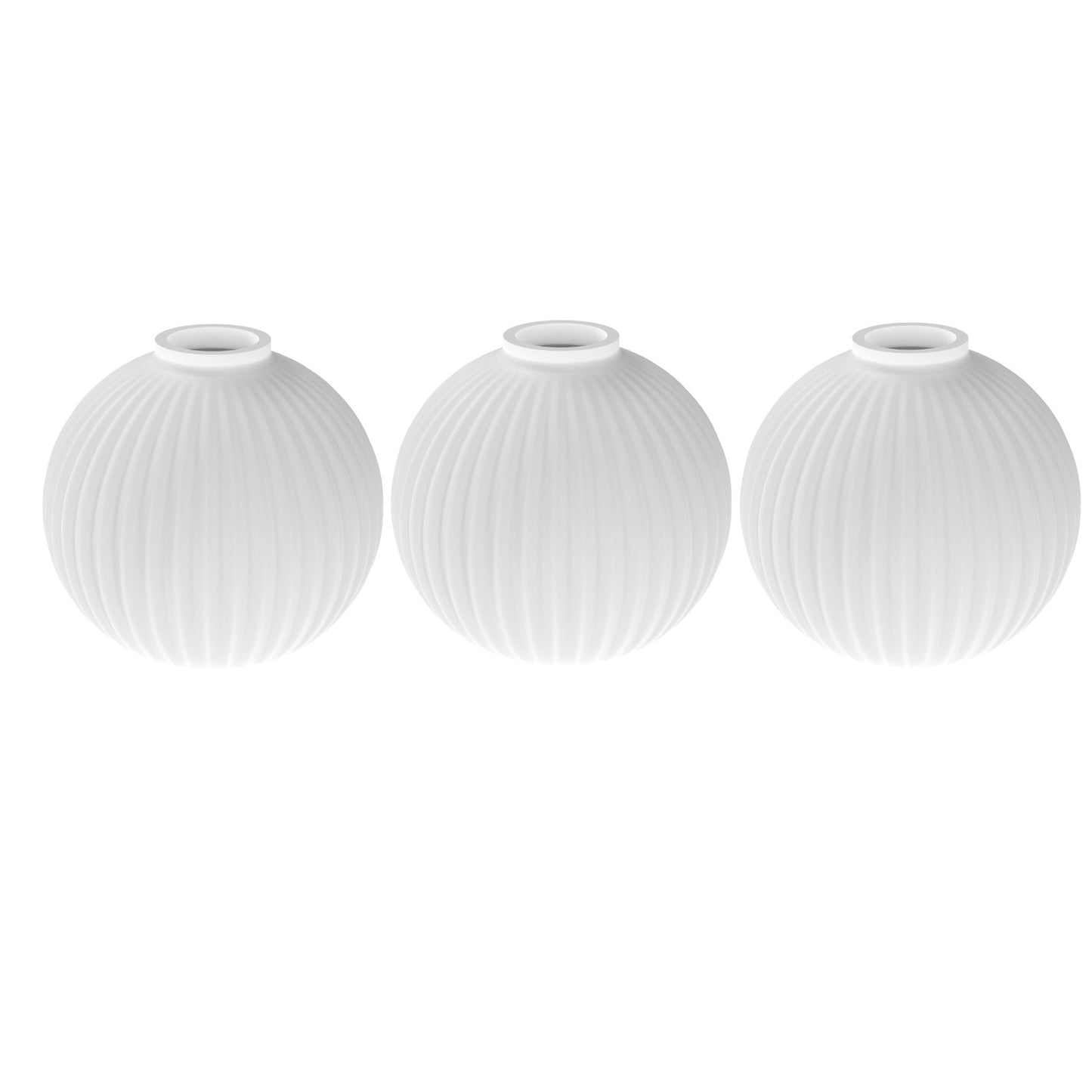 YANSUN 6 in. Milk White Glass Globe Vanity Shade with 6 in. Neckless Fitter for Bathroom
