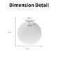 YANSUN 6 in. Milk White Glass Globe Vanity Shade with 6 in. Neckless Fitter for Bathroom