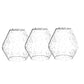 YANSUN 3-Pack Glass Lamp Shades, Bubble Glass Pear Shape, Replacement Shades for Pendant and Wall Lights