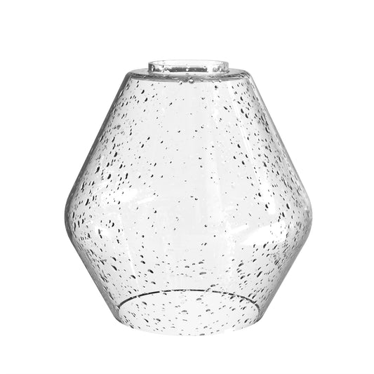 YANSUN 3-Pack Glass Lamp Shades, Bubble Glass Pear Shape, Replacement Shades for Pendant and Wall Lights