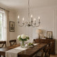 YANSUN 6-Light Nickel Branch Chandelier Modern Ceiling Pendant Light Fixture E12