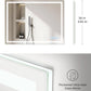 YANSUN LED Bathroom Mirror Vanity Light with Front & Backlight, Dimmable 3CCT, Anti-Fog, Shatter-Proof, Memory, Night Light