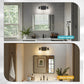 YANSUN 14.17 in. 2-Light Vintage Matte Black Vanity Light with Cylindrical Glass Shades, E26 Base Bathroom Fixture