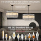 YANSUN 37in. Black 2-Tier 8-Light Water Ripple Crystal Chandelier Modern Ceiling Light for Dining Room Living Room Bedroom Foyer High Ceiling