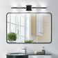 YANSUN 30"Black LED Bathroom Vanity Light with Crystal Sand Acrylic Shades, 4-Ligh Decorative WallLighting Fixturefor Bathroom Vanity Mirror