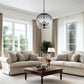 YANSUN 6-Light Black Crystal Pendant Light, Modern Statement Chandelier with E12 Base for Living Room or Dining Room