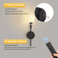 YANSUN 2-Pack Floral Art Glass Black LED Wall Sconce RGBCW Remote Control Remote Timer Dimmable Wall Light for Living Room