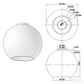 YANSUN 3-Pack Milk White Round Clear Glass Lamp Shades - Universal Replacement for Vanity Lights & Chandeliers (Bulbs Not Included)