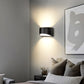 YANSUN 8 in. 1-Light Modern Black Wall Sconce with Adjustable Rectangle Lantern Shade for Hallway