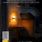 YANSUN 1-Watt Acrylic Square  Plug-in Integrated LED Night Light with Sliding Dimmer, Amber 1600K, Black & Copper, 2-Pack