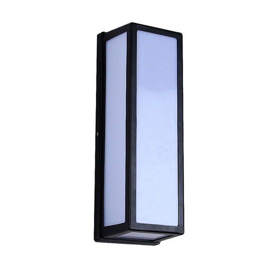 Outdoor Wall Porch Lights Led Matte Black Wall Mount Exterior Lamp Ip65 Waterproof Lighting Fixture for Yard, Garage, Warm White White Color